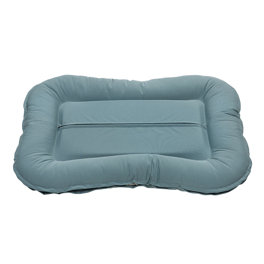 Dog Bed Dog Mat Waterproof Pet GEL Memory Foam Raw Cotton Filling Blue