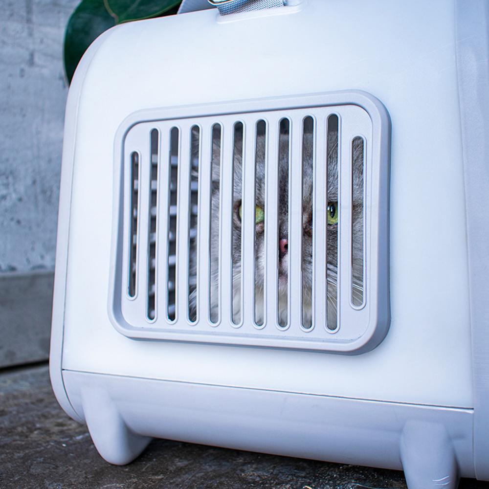 Stylish Portable High-Capacity Cat Carrier Space Capsule Design for Easy Travel