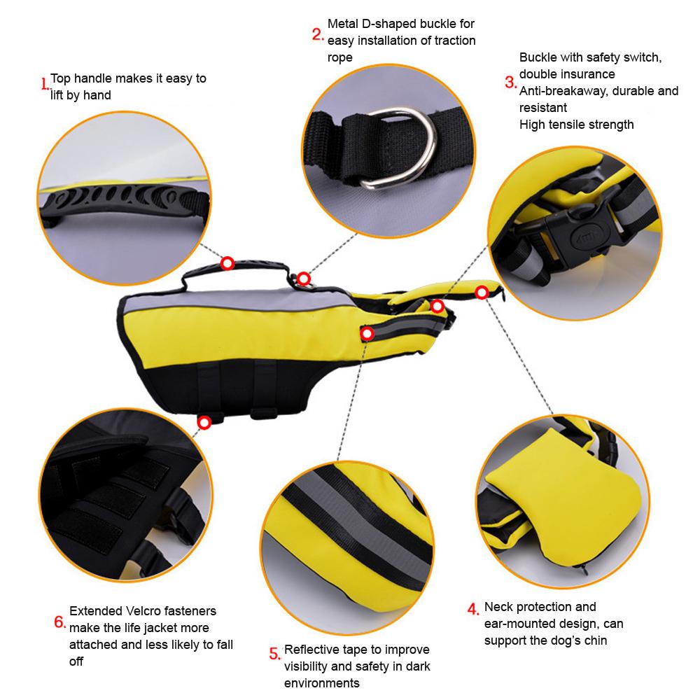 New Pet Life Jacke Anti-Drowning for Swimming Stylish and Lightweight