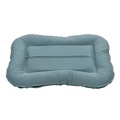 Dog Bed Dog Mat Waterproof Pet GEL Memory Foam Raw Cotton Filling Blue