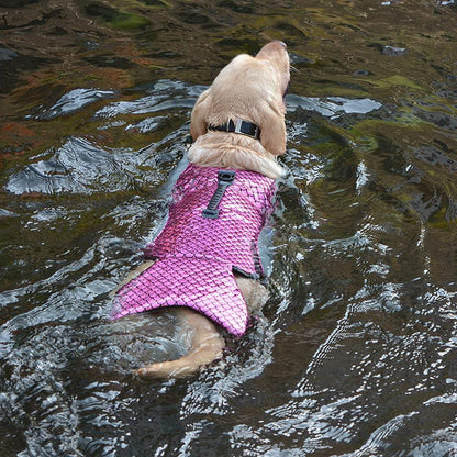 Dog Mermaid Puppy Life Swimwear Jacket with Handle Lifesaver Swimsuit