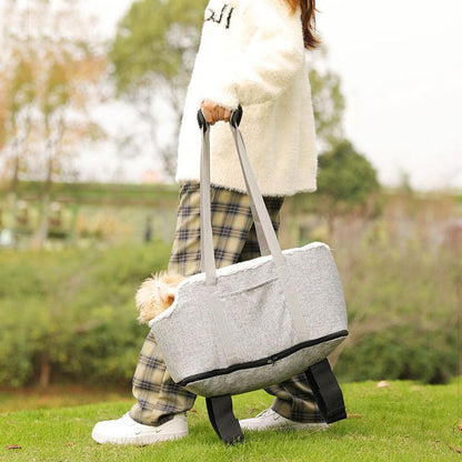 Dog Cat Car Seat with Travel Outing Carrier Bag