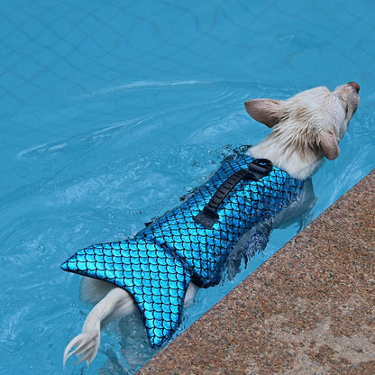 Dog Mermaid Puppy Life Swimwear Jacket with Handle Lifesaver Swimsuit