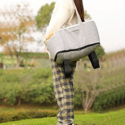 Dog Cat Car Seat with Travel Outing Carrier Bag